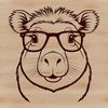 Rodent Wearing Glasses SVG Icon A rodent wearing glasses, depicted in a detailed vector illustration style.