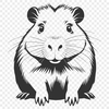 Beautiful Capybara Illustration Vector graphic representation of a capybara, with clean lines and scalable design.