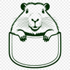 Cute South American Rodent An SVG vector graphic of a capybara, suitable for cutting machine designs and craft projects.