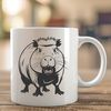 Cute Capybara SVG Clip Art Design Illustration of a capybara, a semi-aquatic mammal native to South America.