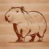 A large rodent with a stocky body and webbed feet, native to South America.