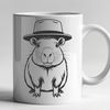 Wild Rodent SVG Graphic A detailed illustration of a capybara in its natural habitat.