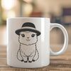 Adorable Alpaca Illustration with Hat Illustrated alpaca wearing a hat
