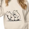 Capybara Animal Vector Art A detailed illustration of a capybara, a large rodent found in South America, suitable for vector art and graphic design.
