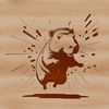 Cute Capybara SVG Graphic Design Illustration of a capybara, a large South American rodent.
