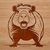 Friendly South American Rodent SVG Design An SVG vector graphic of a capybara in a simple design style.