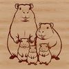 Cute Capybara Vector Graphics A rodent with webbed feet and a stocky build, characteristic of the capybara family.