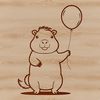Large rodent from South America with webbed feet, suitable for vector design and cutting machine projects.