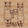 Long Necked Domesticated Livestock SVG An illustration of a South American camelid animal with long neck and legs, often kept as domesticated livestock.