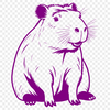South American Wildlife SVG A digital illustration of a capybara, a large rodent native to South America, available in vector format.