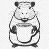 Capybara Vector Graphic Design Large rodent, Cavia porcula, native to South America, illustrated in vector format.