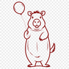 Free Capybara Clip Art SVG An isolated vector representation of a capybara, suitable for digital use in design projects.