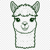 Vibrant Andean Companion A colorful illustration of a South American camelid animal with soft fur and long neck.