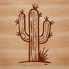 A detailed digital representation of a cactus, ideal for use in graphic design projects as a clip-art element.