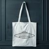 Metallic UFO Silhouette A stylized, high-resolution design of an extraterrestrial flying object with metallic surfaces.