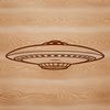 Cosmic Spacecraft Illustration Detailed digital design of an alien spacecraft.