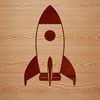 Stunning Metallic Spaceship Icon A futuristic spaceship with sleek lines and metallic surfaces, designed as a vector graphic.
