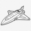 Beautiful Galaxy Ship Design A detailed illustration of a futuristic spaceship in space, suitable for cutting out with a Cricut machine or laser cutter.