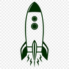 Free Downloadable Rocket Ship Template SVG illustration of a futuristic spaceship designed for vector art and cutting machine projects.