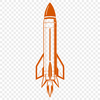 Stylish Rocket Ship Illustration Illustrated spaceship with a sleek design, ready for cutting or laser engraving.