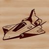 Futuristic Spacecraft Design Element An SVG design element featuring a futuristic spacecraft.
