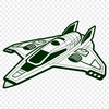 Cosmic Ship Design SVG Image Vector graphic illustration of a futuristic spaceship soaring through outer space.