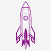 Starlight Spaceship SVG Template A futuristic space vehicle soaring through the cosmos.