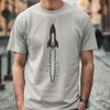 Cosmic Explorer SVG Design A stylized, digital design of a rocket ship exploring the cosmos.