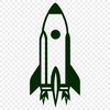 Rocket Ship SVG Design An illustration of a rocket ship with detailed lines and curves.