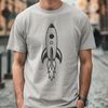 Free SVG Stencil Template for Cricut Vector illustration of a spaceship, designed for digital cutting machines like Cricut or laser cutters.