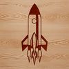 Galactic Cruiser SVG Design High-resolution SVG design of a rocket ship with sleek metallic details.
