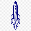 Free Space Rocket Clipart for Cutting Machines A futuristic spaceship with sleek design elements, ideal for vector art projects and cutting machine templates.