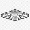 Galactic Vessel in Orbit Illustrative digital vector art of a spaceship in space.