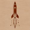 Detailed Rocket Design SVG Artwork A detailed vector illustration of a futuristic spaceship with sleek lines and metallic surfaces.