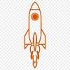 Futuristic Spacecraft in Vector Design A futuristic spaceship soaring through the galaxy in a stylized vector design.