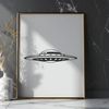 Celestial Explorer Graphic Design Vector design of an extraterrestrial spacecraft.
