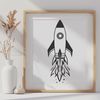 Stunning Spacecraft Vector Graphic Illustrative spaceship design in vector format for digital use.