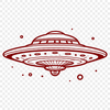 Stellar Cruiser SVG graphic design featuring a sleek spacecraft with stars and galaxies background.