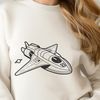 Futuristic Starship Design A futuristic spaceship illustration designed as a vector graphic.