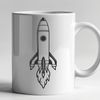 A futuristic spaceship design in vector format, suitable for cutting machine projects.