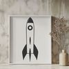 Galaxy Explorer Vector Graphic A sleek, futuristic spaceship soaring through the galaxy, designed as a vector graphic.