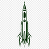 Spacecraft Clip Art Design Space-themed clip art design featuring a sleek rocket ship.