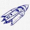 Free SVG Spacecraft Illustration An illustrative vector design of a spaceship in space.