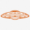 Alien Ship Vector Art SVG design of a UFO spacecraft with detailed graphics.