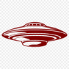 Beautiful Metallic Spaceship Vector Art Detailed SVG design of an extraterrestrial spacecraft with metallic details.