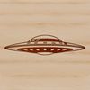 Stylized Spacecraft Vector Design A futuristic, stylized illustration of a spaceship with sleek lines and details.