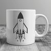 Orbiting Spacecraft Design Illustrated vector design of a spaceship in orbit around the Earth.