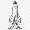 Beautiful Vector Space Ship Design A 2D vector illustration of a spaceship, suitable for cutting out with a craft cutter or laser engraver.