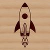 Free Vector Rocket Ship Illustration Illustrative 2D vector design of a futuristic spaceship, ideal for cutting machines or laser cutting.