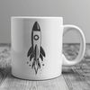 Cosmic Spacecraft Vector Graphic Illustrated spaceship vector graphic illustration for digital design projects.